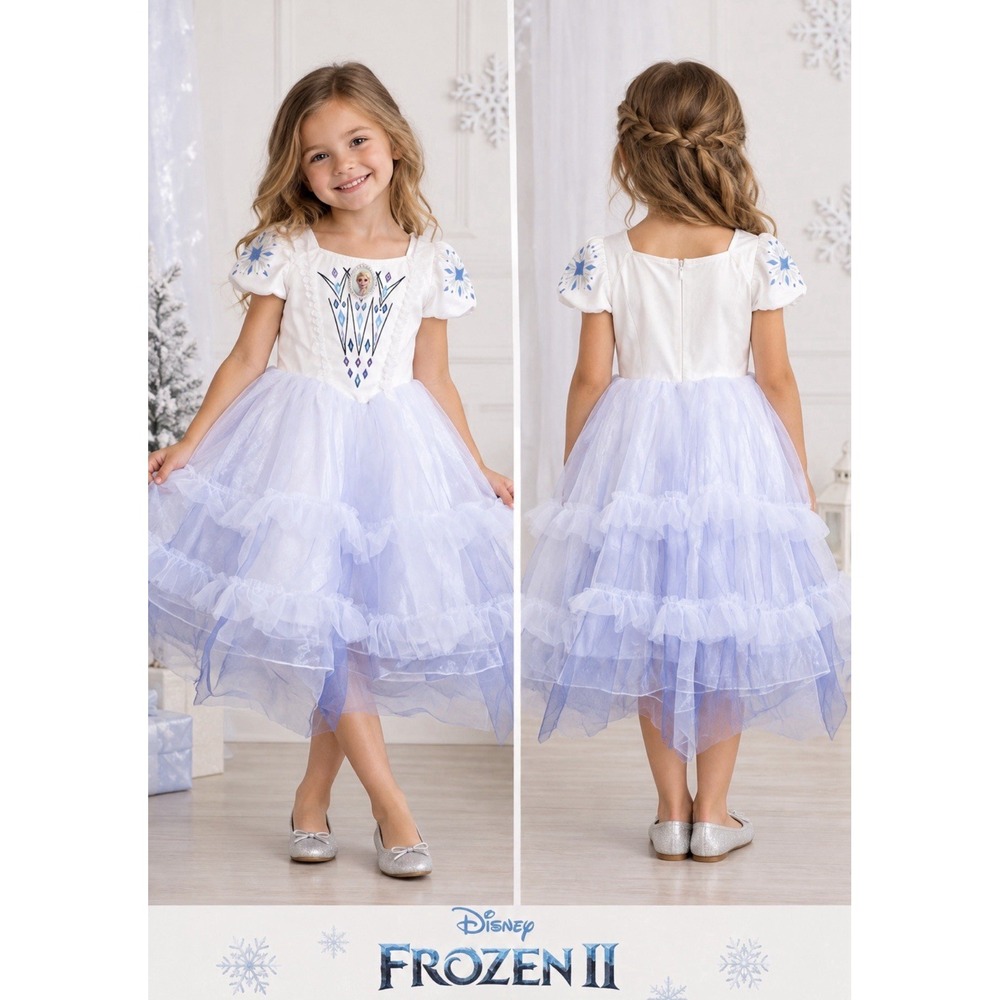 Disney Frozen II Elsa Costume Dress up Toddler Girls SZ 4-5 Years